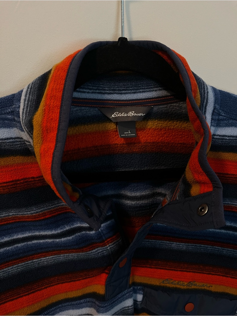 Eddie Bauer Multicolor Striped Fleece Men's Large - Picture 8 of 11